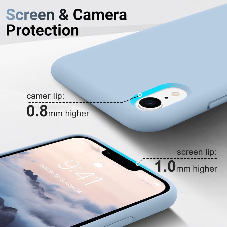 iPhone XR - Gummibelagt Silikon Skal Skin Pro® Ljus Blå