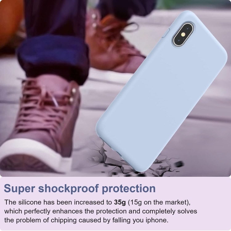 iPhone XR - Gummibelagt Silikon Skal Skin Pro® Ljus Blå