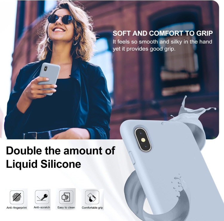 iPhone XR - Gummibelagt Silikon Skal Skin Pro® Ljus Blå