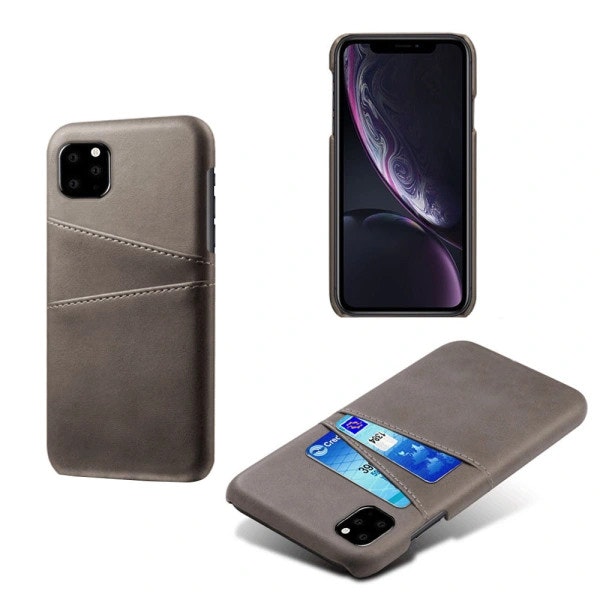 iPhone 11 - Läderskal med 2 kortfack Solid® Välj Färg