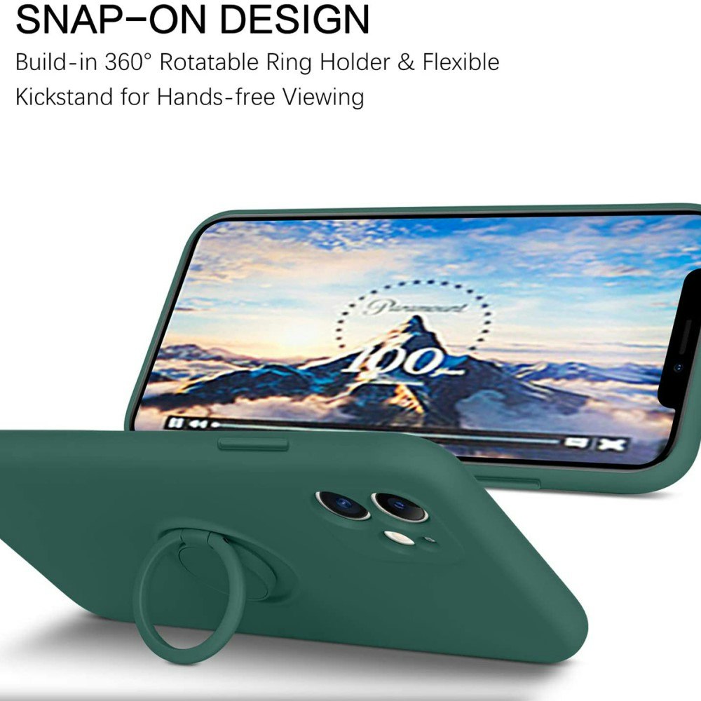 iPhone 11 - Välj Färg Silikonskal Stötdämpande med Ringhållare