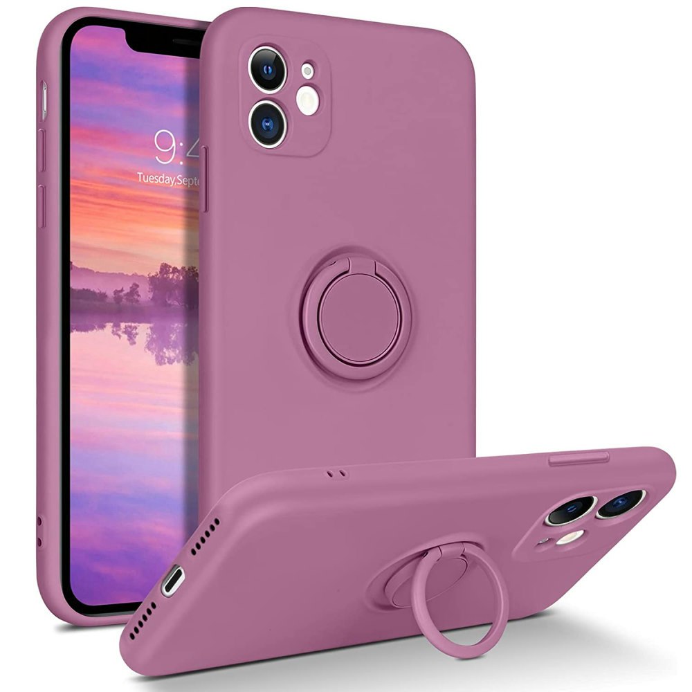 iPhone 11 - Välj Färg Silikonskal Stötdämpande med Ringhållare