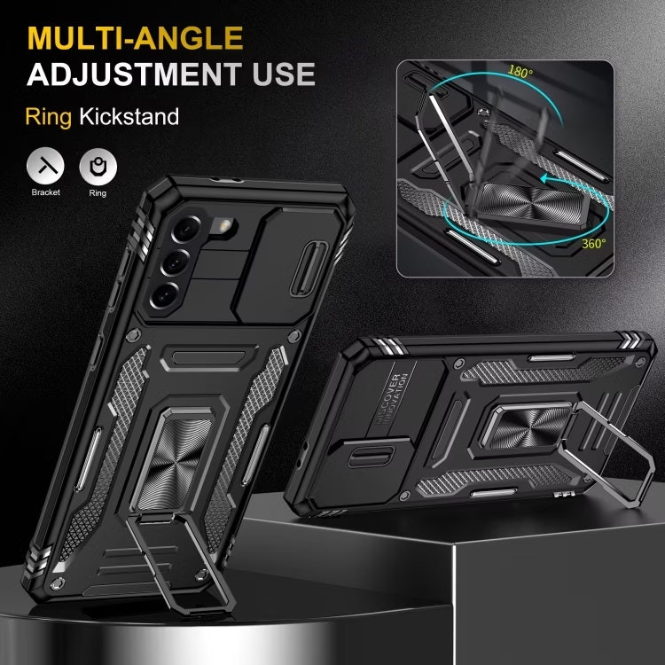 Samsung S24 - Skal CamShield / Kameraskydd Kickstand Svart