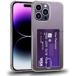 iPhone 12/12 Pro - Stöttåligt Skal med Kortfack Nordic® Transparent