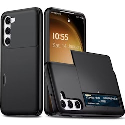 Samsung Galaxy S25 - Skal Stöttåligt med kortfack Extra förstärkt Svart
