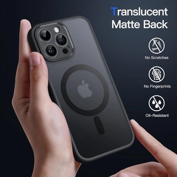 iPhone 16 Pro - Skal MagSafe Kameraskydd Frostad Matt Svart