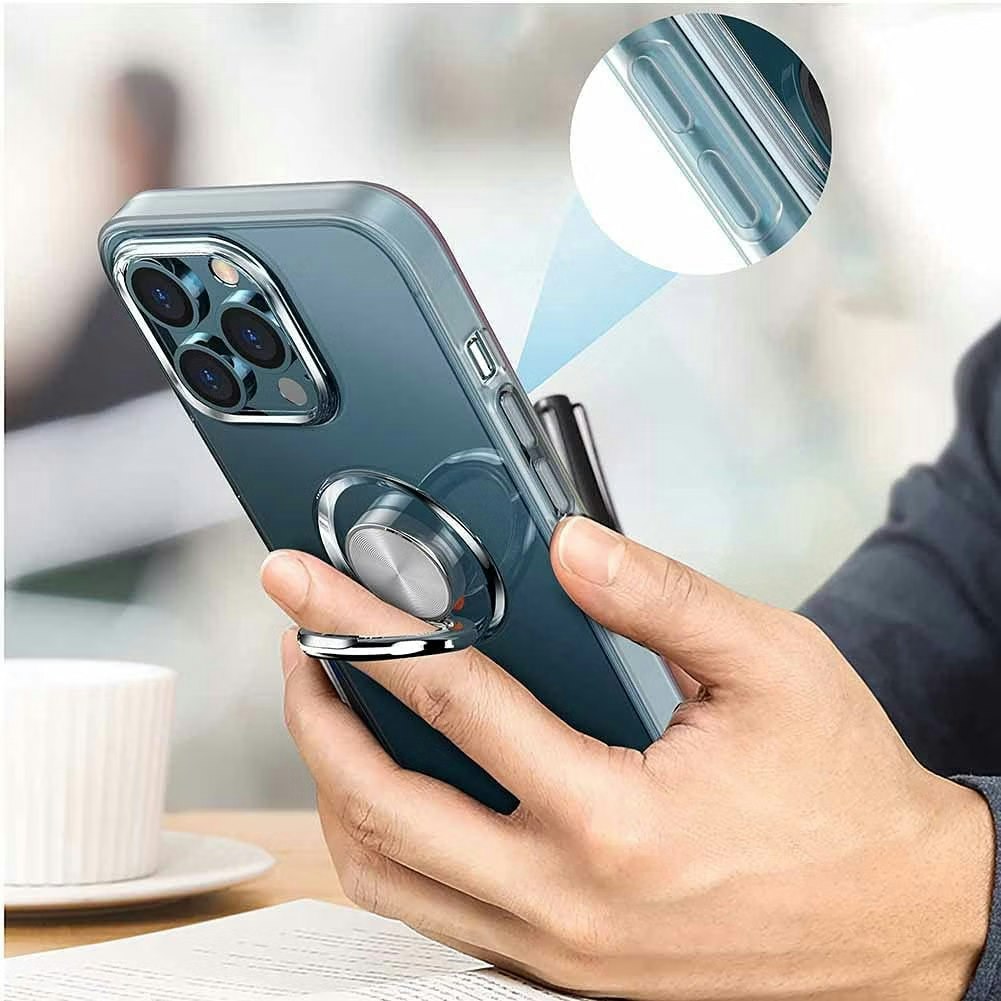 iPhone 15 Pro Max - Transparent skal med magnetisk Ring