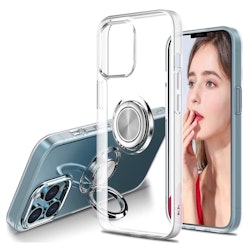 iPhone 15 Pro Max - Transparent skal med magnetisk Ring