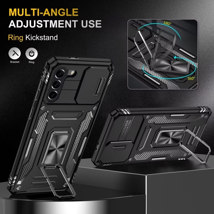 Samsung S23 - Skal CamShield / Kameraskydd Ringhållare Svart