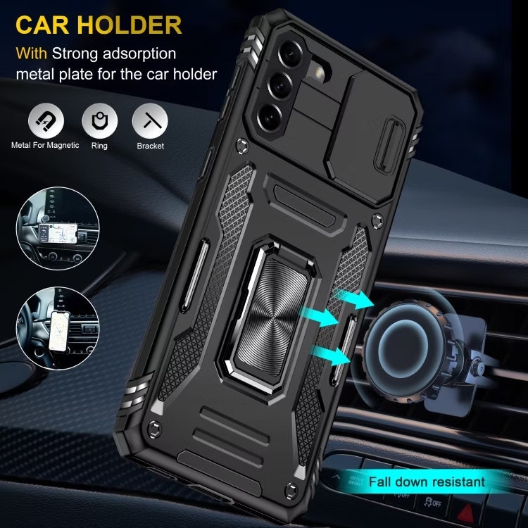 Samsung S23 - Skal CamShield / Kameraskydd Ringhållare Svart