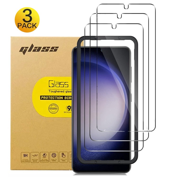 3-Pack Skärmskydd Samsung Galaxy S23 inkl Monteringsram