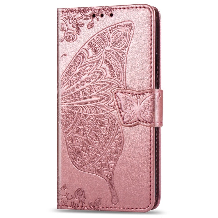iPhone 11 - Praktiskt Läder Fodral Motiv Fjärilar Roséguld