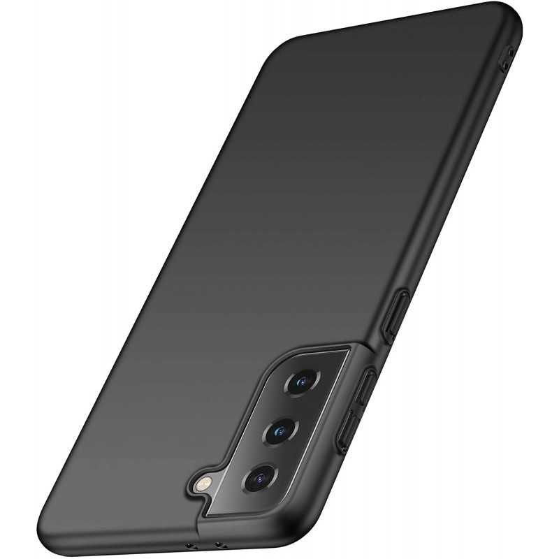 Samsung S23 - Ultratunt Stöttåligt Skal Gummibelagt Mattsvart