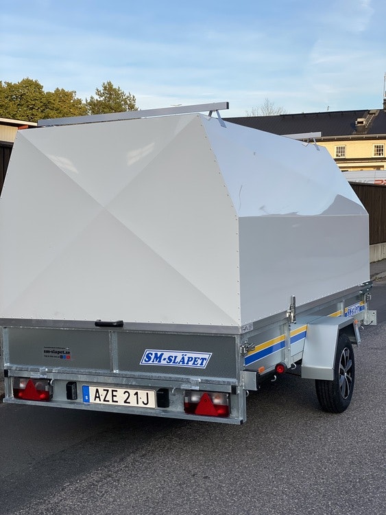 Bromsad släpvagn med Flakmått 3020x1600mm med kåpa i aluminium -  Släpvagnar, Släpkärra, Obromsat släp — SM Släpet