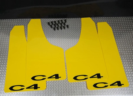 Yellow mudflaps for Citroën C4