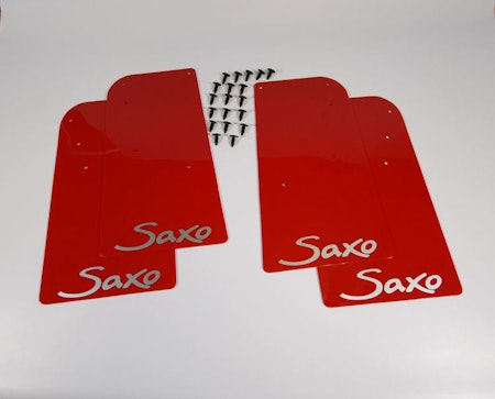 Red mud flaps for Citroën saxo