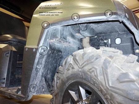Polaris Ranger stänkskydd