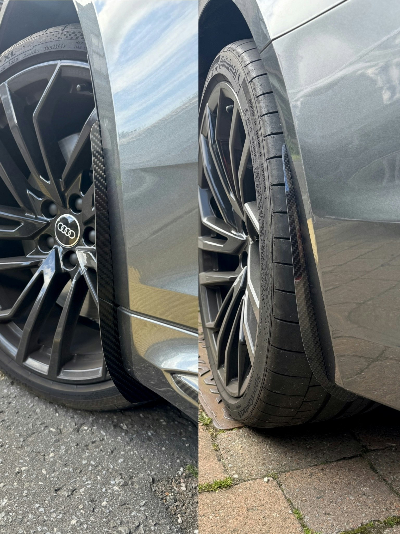 Audi RS4 mudflaps - Carbon