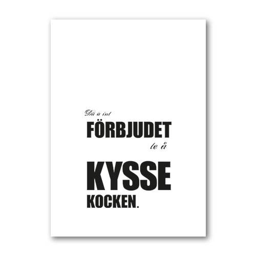 Poster: Kyss kocken