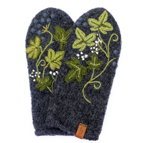 DIY-kit Broderade ullvantar Murgröna