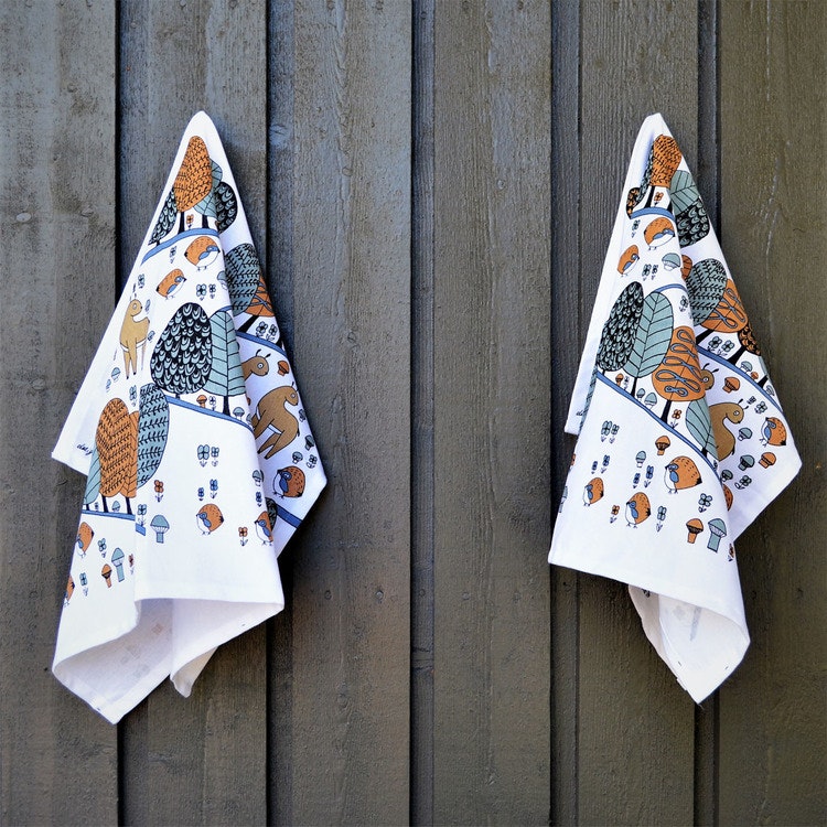 Kitchen towel" Rustling Trees" Fabelskog series