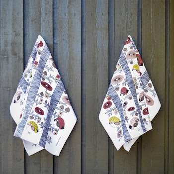 Kitchen towel "Dancing Birds" Fabelskog series