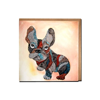 Art card "French bulldog" illustration Anna Strøm