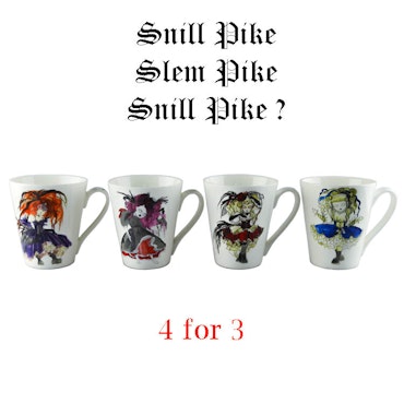4 cups "Snill Pike" Collection
