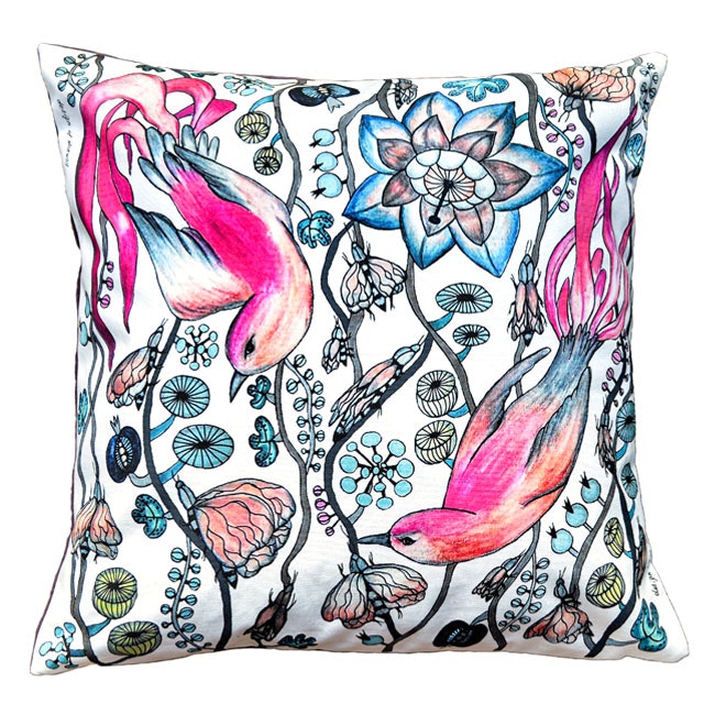 Decorative cushion cover "Bird of Paradise"