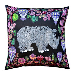 Cushion cover "Rhino" black by Anna Strøm