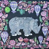 Cushion cover "Rhino" black by Anna Strøm