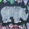 Cushion cover "Rhino" black by Anna Strøm