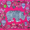 Cushion cover "Rhino" rose by Anna Strøm