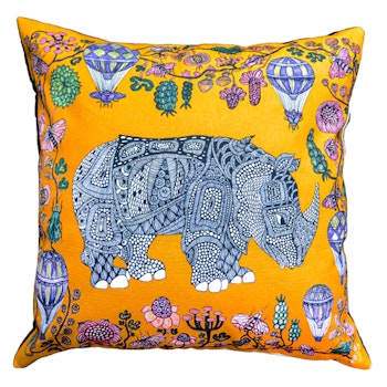 Cushion cover "Rhino" yellow by Anna Strøm