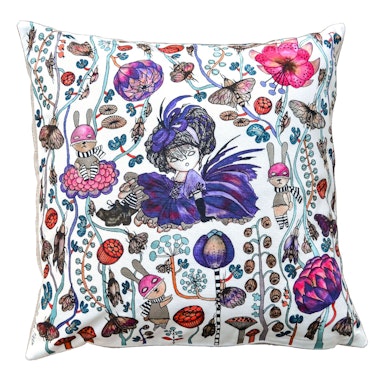 Cushion cover "Slem Pike with rabbit " by Anna Strøm