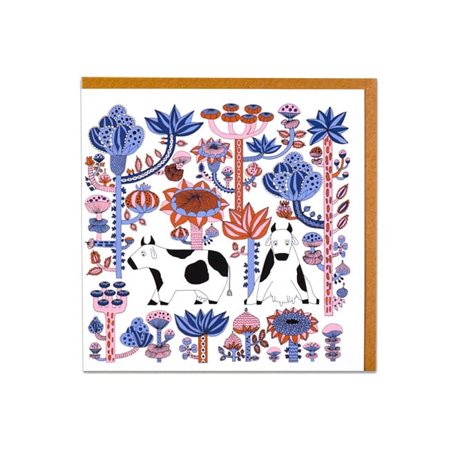 Art card "Singing Cow" Fabelskog