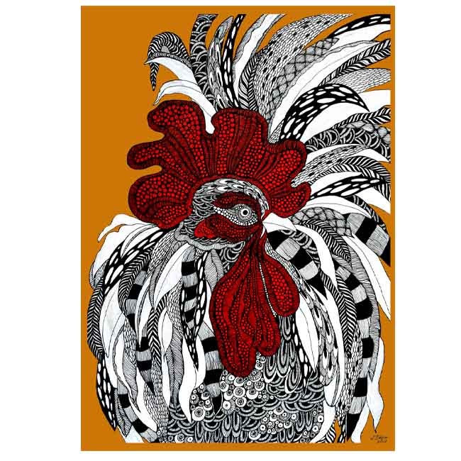 Art print A3"Rooster"