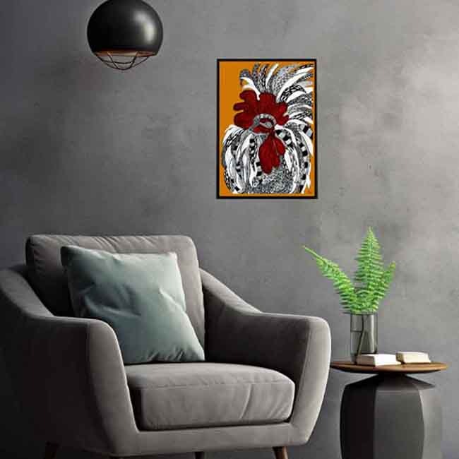 Kunsttrykk  A3 "Rooster"