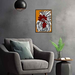 Kunsttrykk  A3 "Rooster"