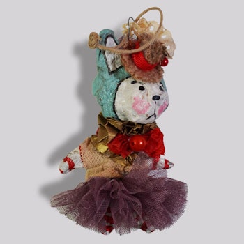 Spun Cotton Ornament, Rabbit #63