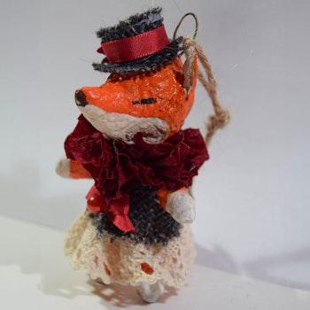 Spun Cotton ornaments, Fox #95