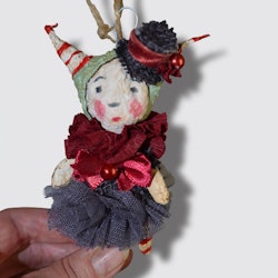 Spun Cotton ornament, Theater clown #98