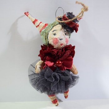 Spun Cotton ornament, Theater clown #98