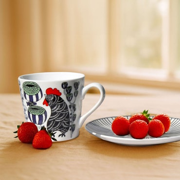 Mug "Lazy Roosters" Fabelskog series