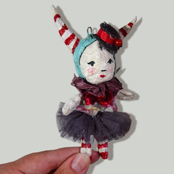 Handmade Christmas Ornament, Theater Clown #146