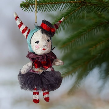 Handmade Christmas Ornament, Theater Clown #146