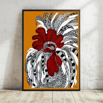 Kunsttrykk  A3 "Rooster"