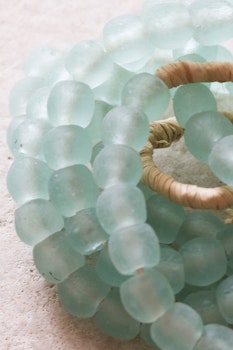 African Glas Pearls Aqua