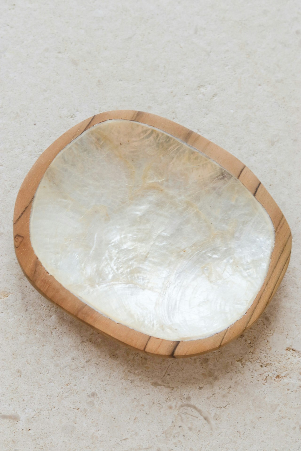 Wooden Bowl Light Sea Shell