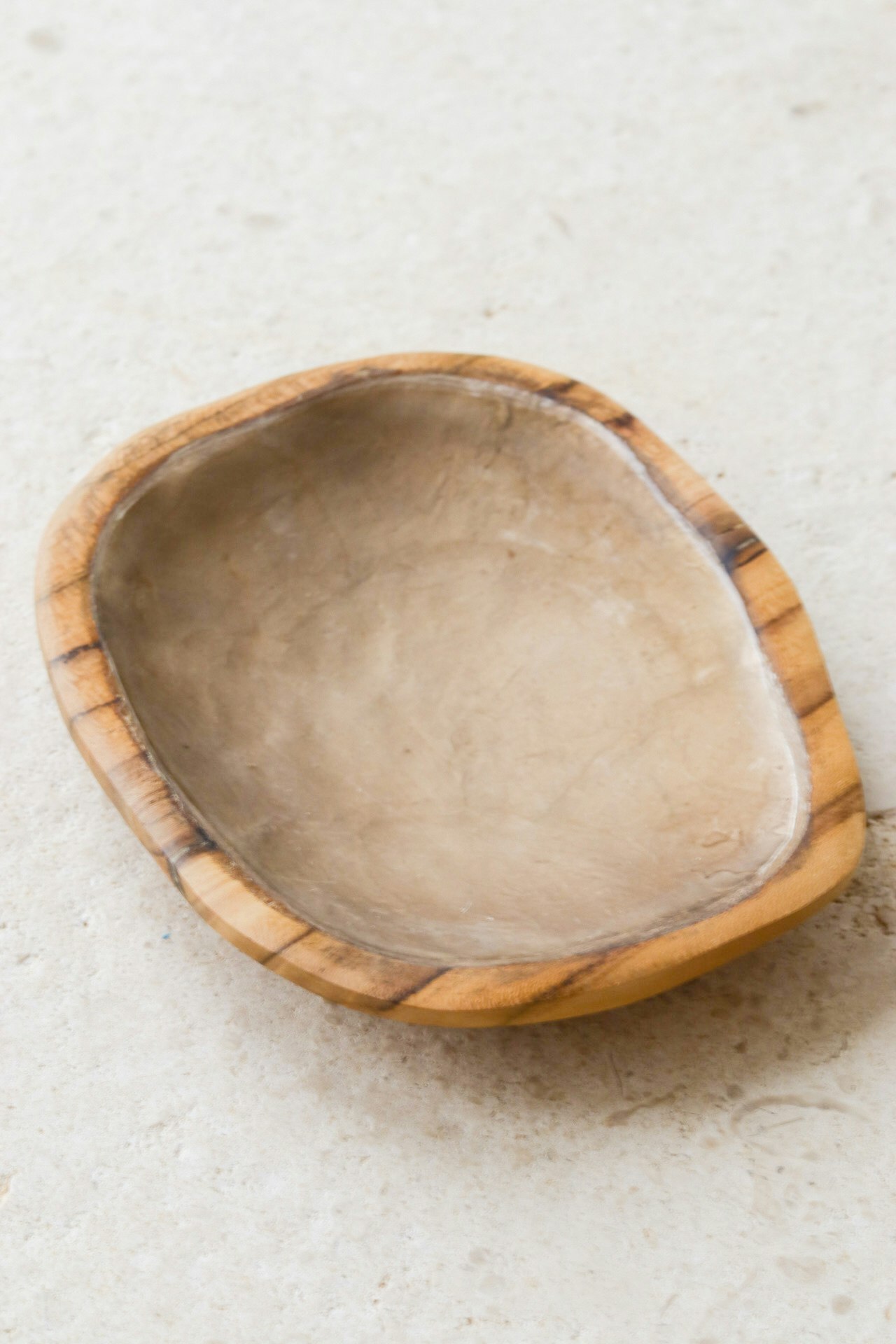 Wooden Bowl Dark Sea Shell